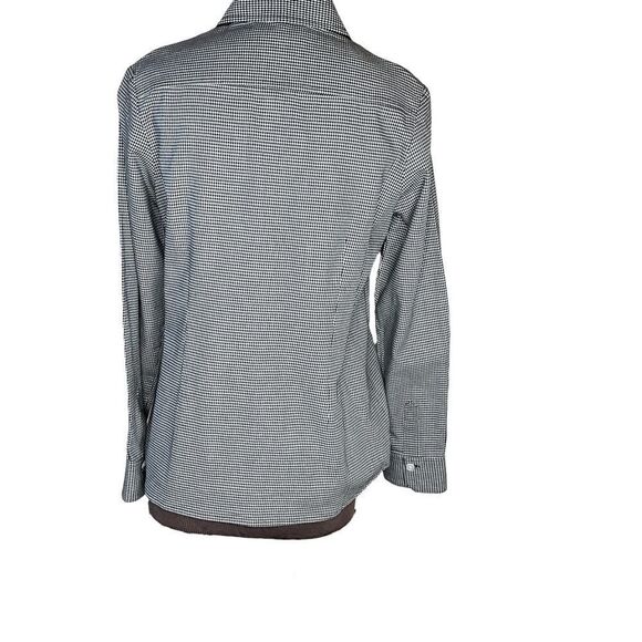 PENDELTON Woman's Shirt Size 6 Black and White Long Sleeve Pleated Front - Picture 10 of 16